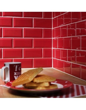 Πλακάκι METRO BIZOUTE Red KARAG 10x20cm