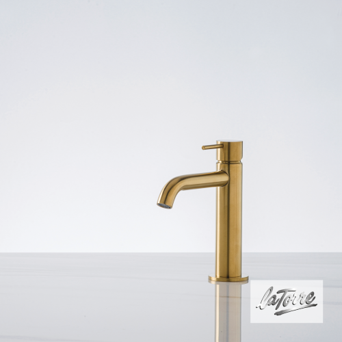 ΜΠΑΤ.ΝΙΠΤ+ΒΑΛΒ.CLIC-CLAC ELLE316 INOX PVD BRUSHED GOLD