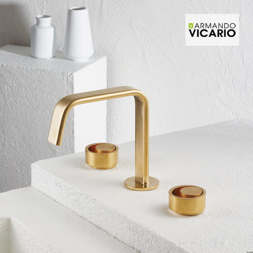 ΜΠΑΤ.ΝΙΠΤ.3 ΟΠΩΝ ΜΕ ΒΑΛΒ.CLIC-CLAC HALO VICARIO BRUSHED GOLD