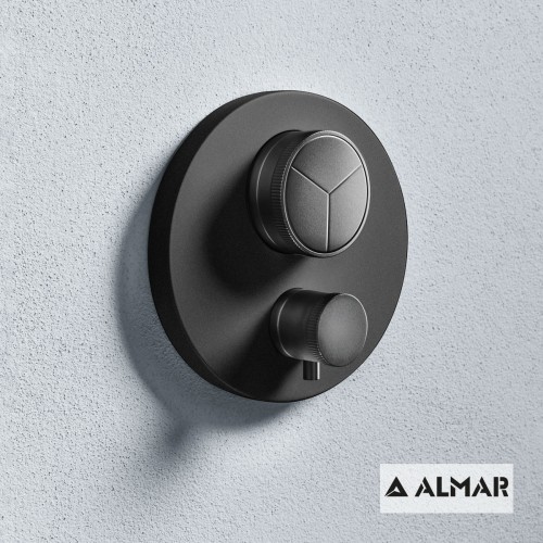 ΘΕΡΜΟΣΤ.ΜΙΚΤΗ 3 ΕΞΟΔ."PUSH" ALMAR BLACK MATT