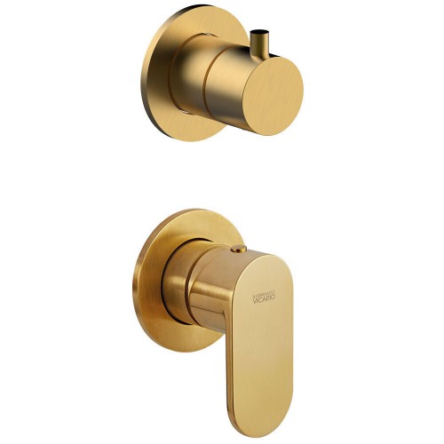 ΜΙΚΤ. ΕΝΤΟΙΧ. ΜΕ ΕΚΤΡΟΠΕΑ 3 ΕΞΟΔΩΝ SLIM VICARIO GOLD BRUSHED