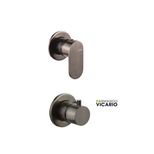 ΜΙΚΤ. ΕΝΤΟΙΧ. ΜΕ ΕΚΤΡΟΠΕΑ 2/3 ΕΞΟΔΩΝ SLIM VICARIO BLACK BRUSHED